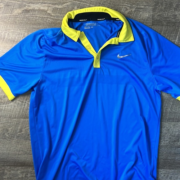 Nike Golf Dri-Fit Blue Polo Size Medium - Picture 3 of 4
